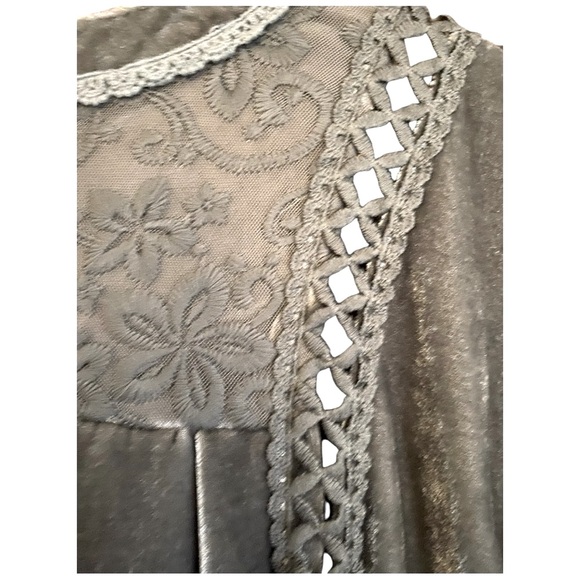 POL Boho Velvet Dress / Tunic Gray M - Picture 9 of 16